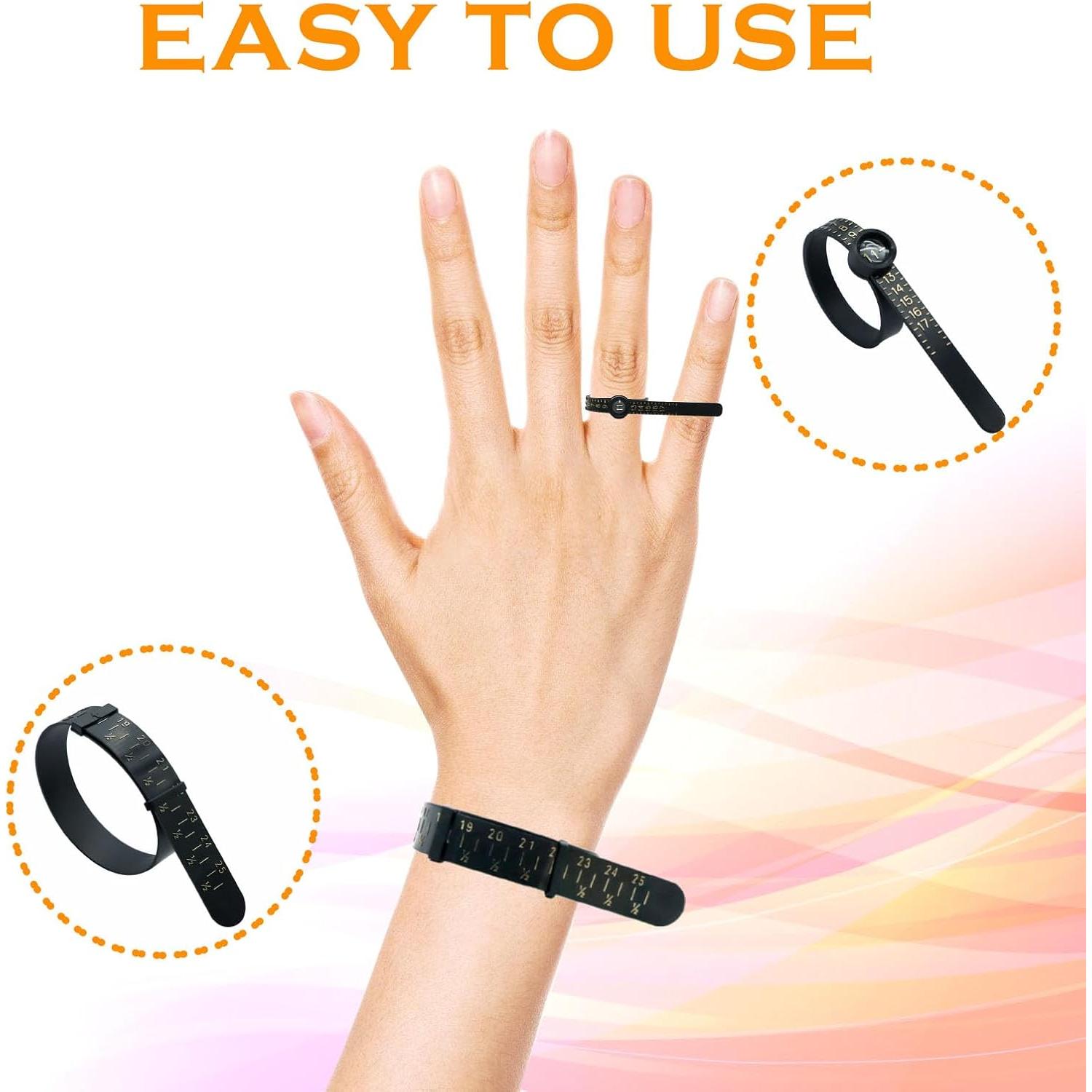 Kit de Medición de Tallas de Anillos y Pulseras Anerwarm
