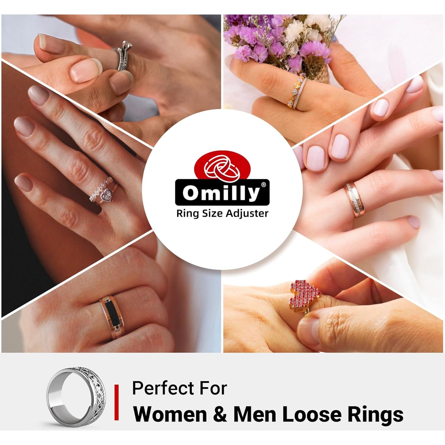 Ajustadores de Talla de Anillo Omilly - 144 Piezas, 16 Tamaños