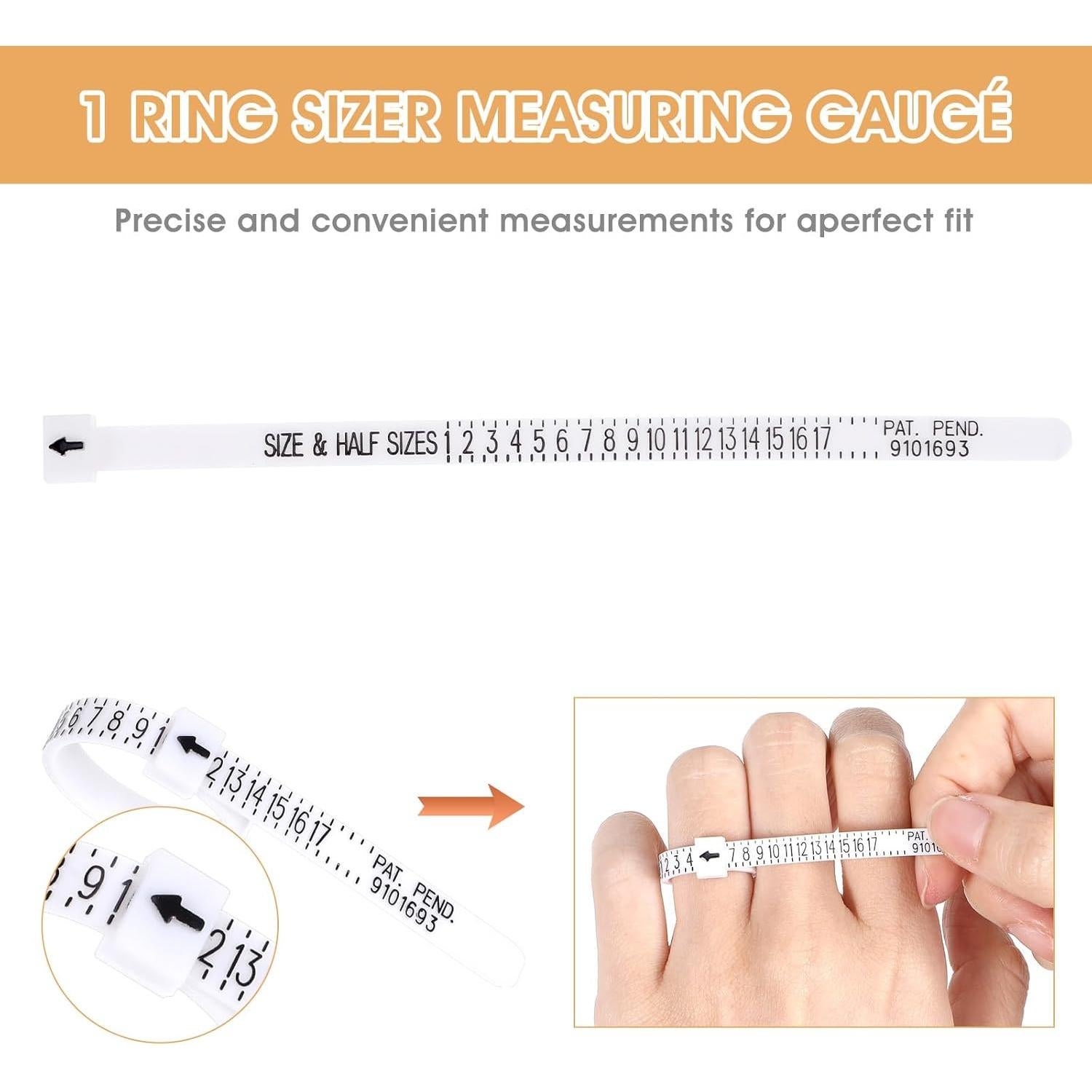 Juego de Ajustadores de Tamaño de Anillo WY LIGHTING 17 Pcs