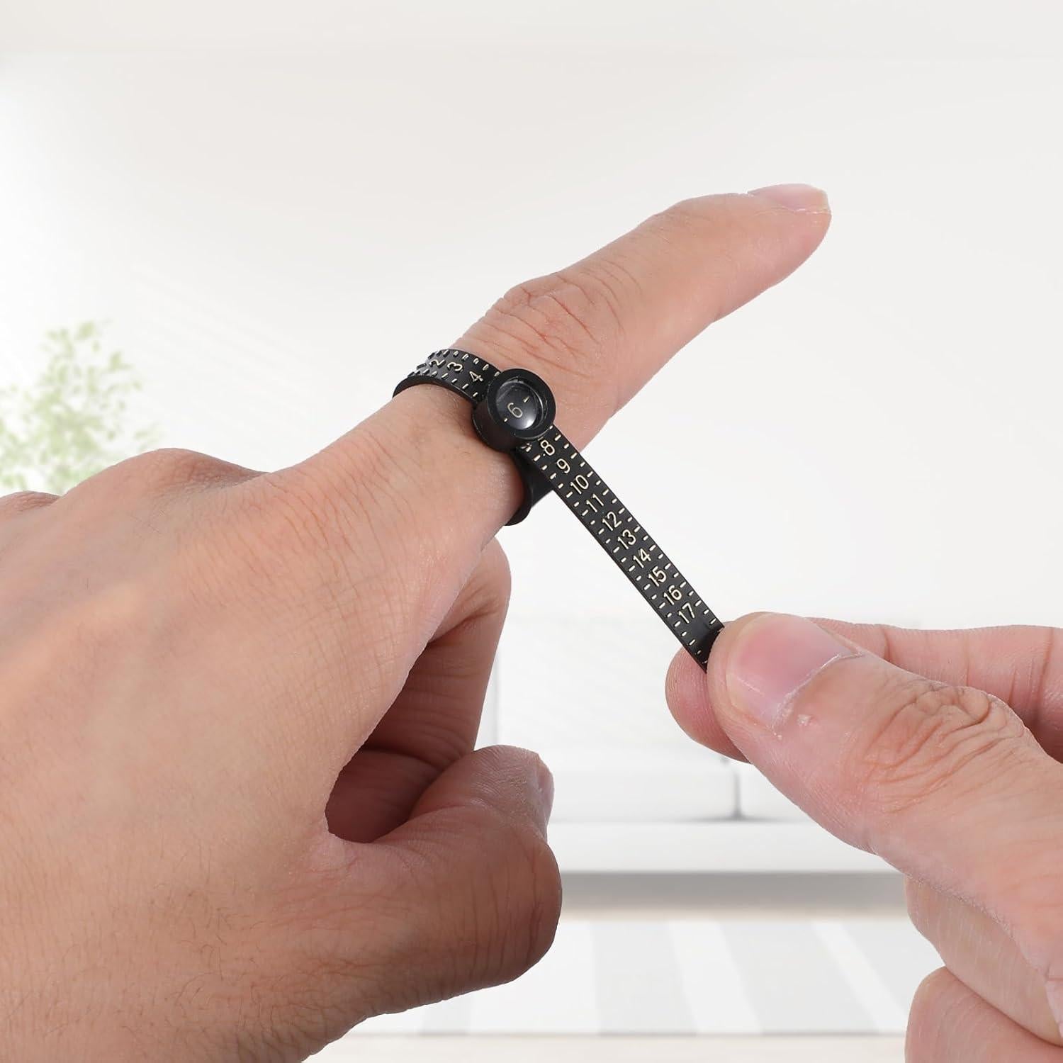 Herramienta de Medición de Anillos y Pulseras FdcLixuvol 2PCS Negra