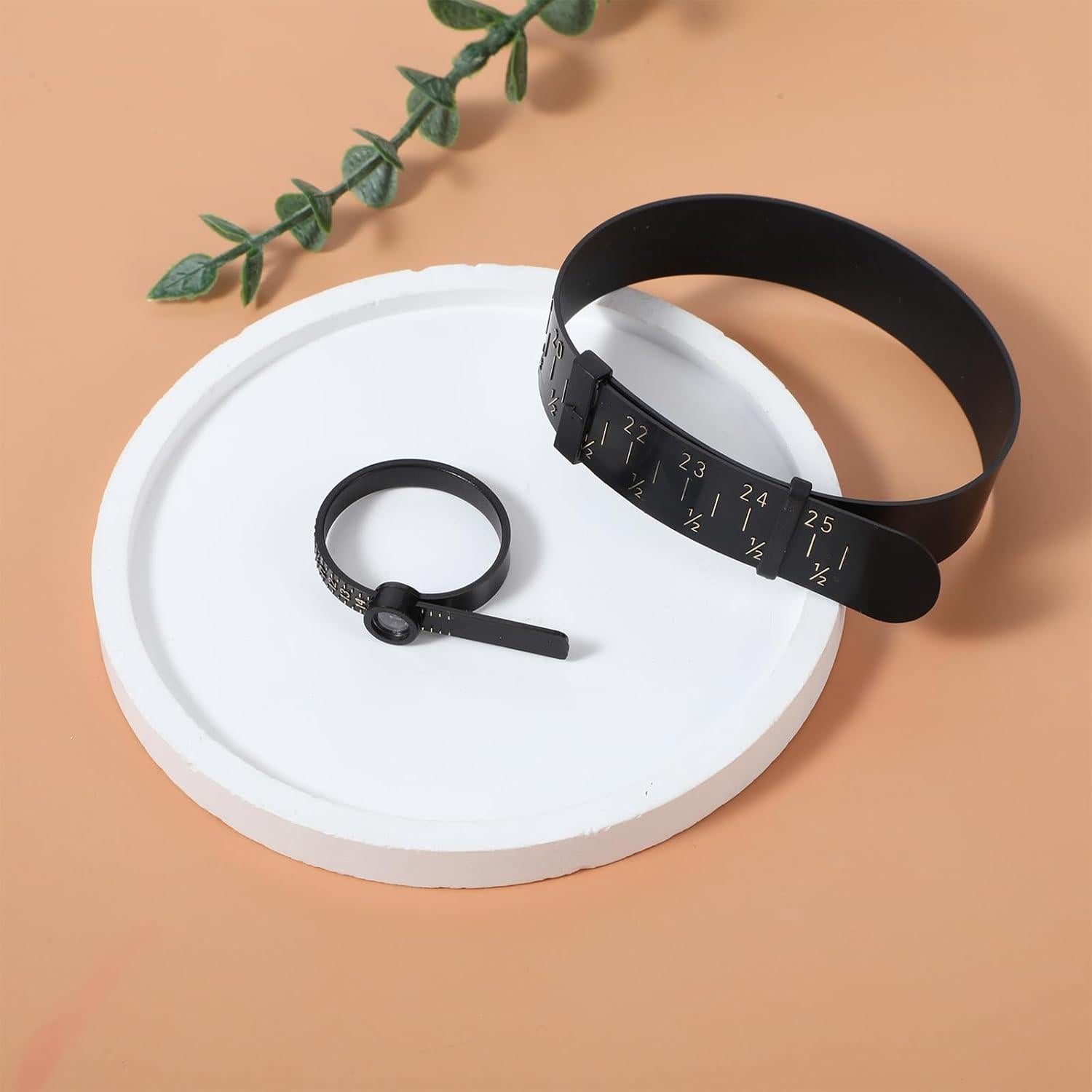 Herramienta de Medición de Anillos y Pulseras FdcLixuvol 2PCS Negra