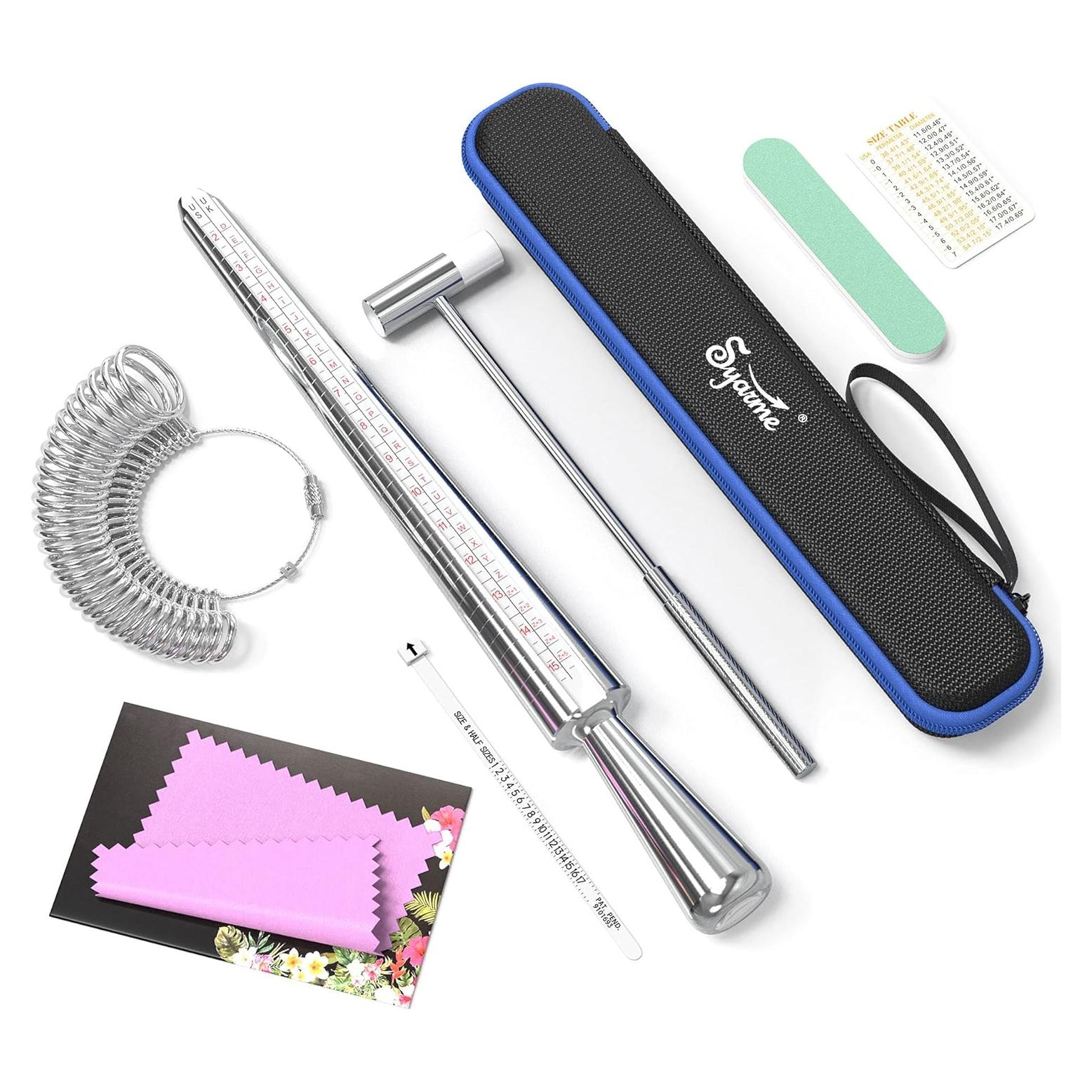 Herramienta de Medición de Talla de Anillo Syarme 0-13 con Caja