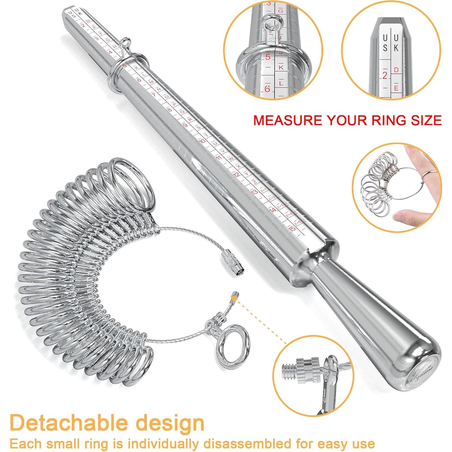 Herramienta de Medición de Talla de Anillo Syarme 0-13 con Caja