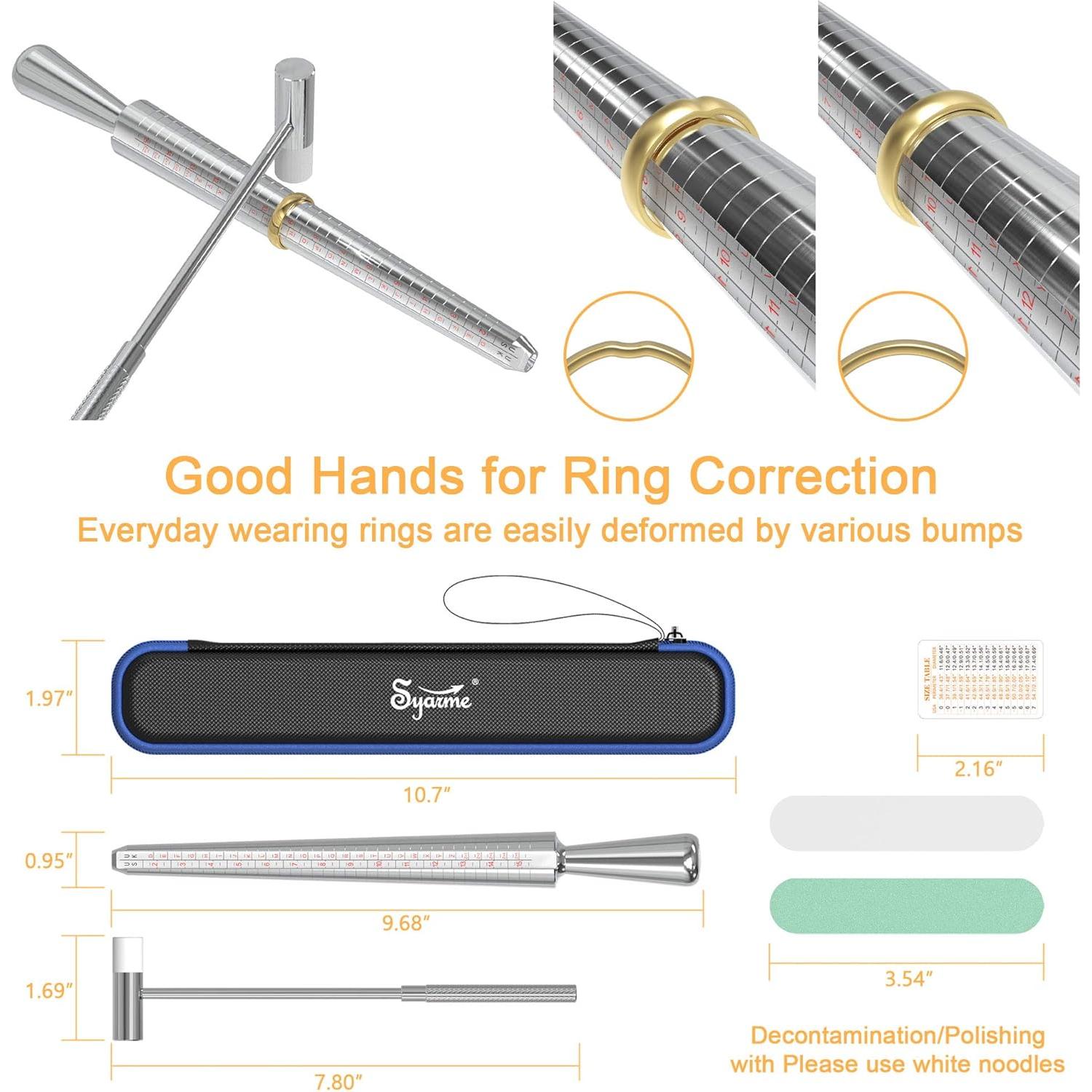 Herramienta de Medición de Talla de Anillo Syarme 0-13 con Caja