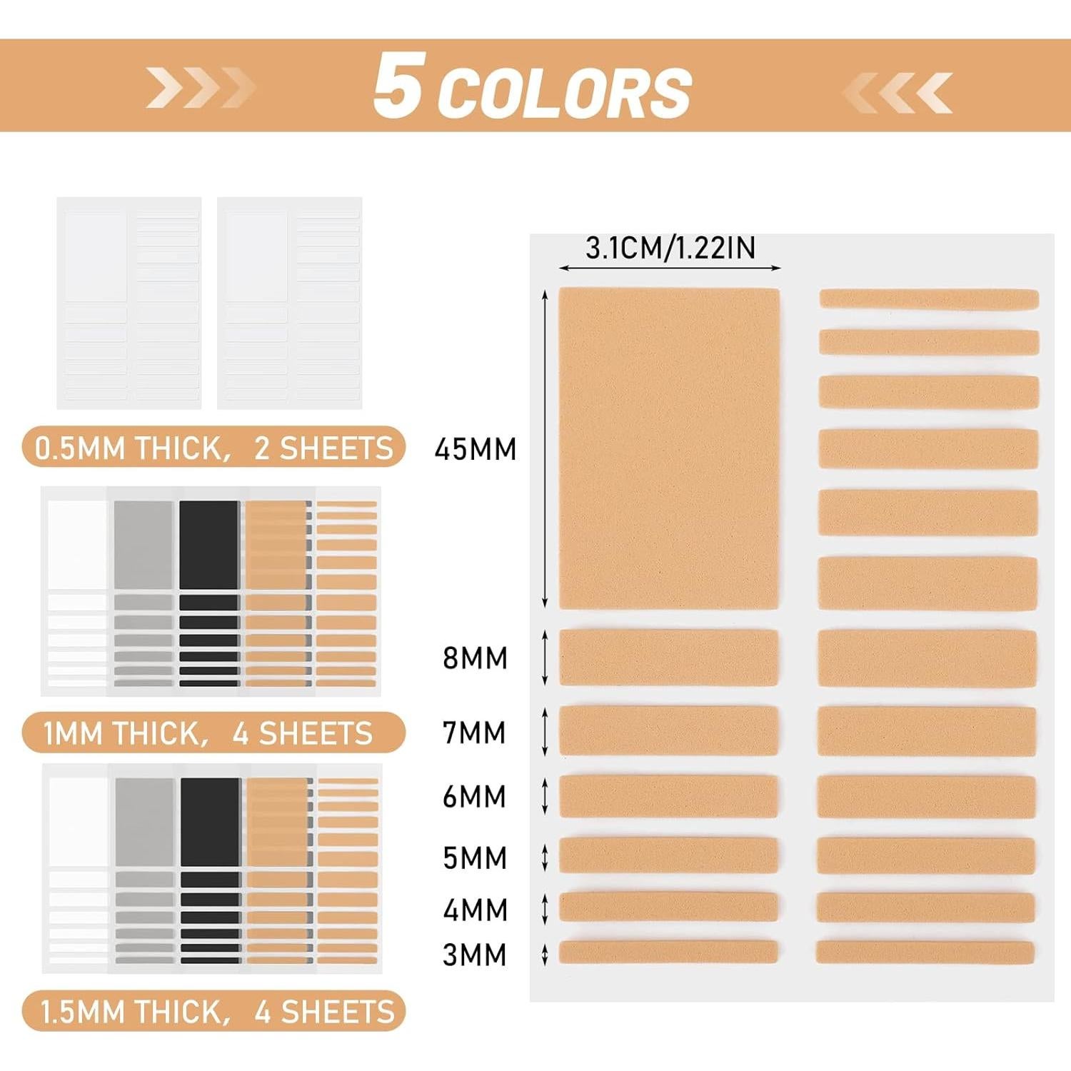 10 Hojas Ajustador de Anillo Invisible DIVINA VITAE 1-1.5mm