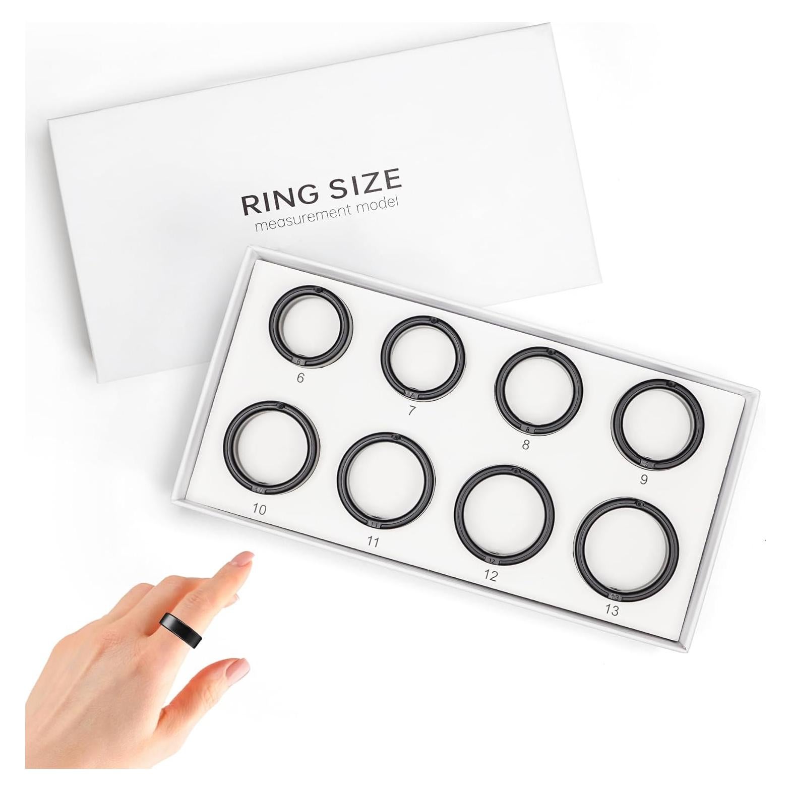 Kit de Medición de Anillos ShenZhen YaWell R11, 8 Tamaños 6 a 13