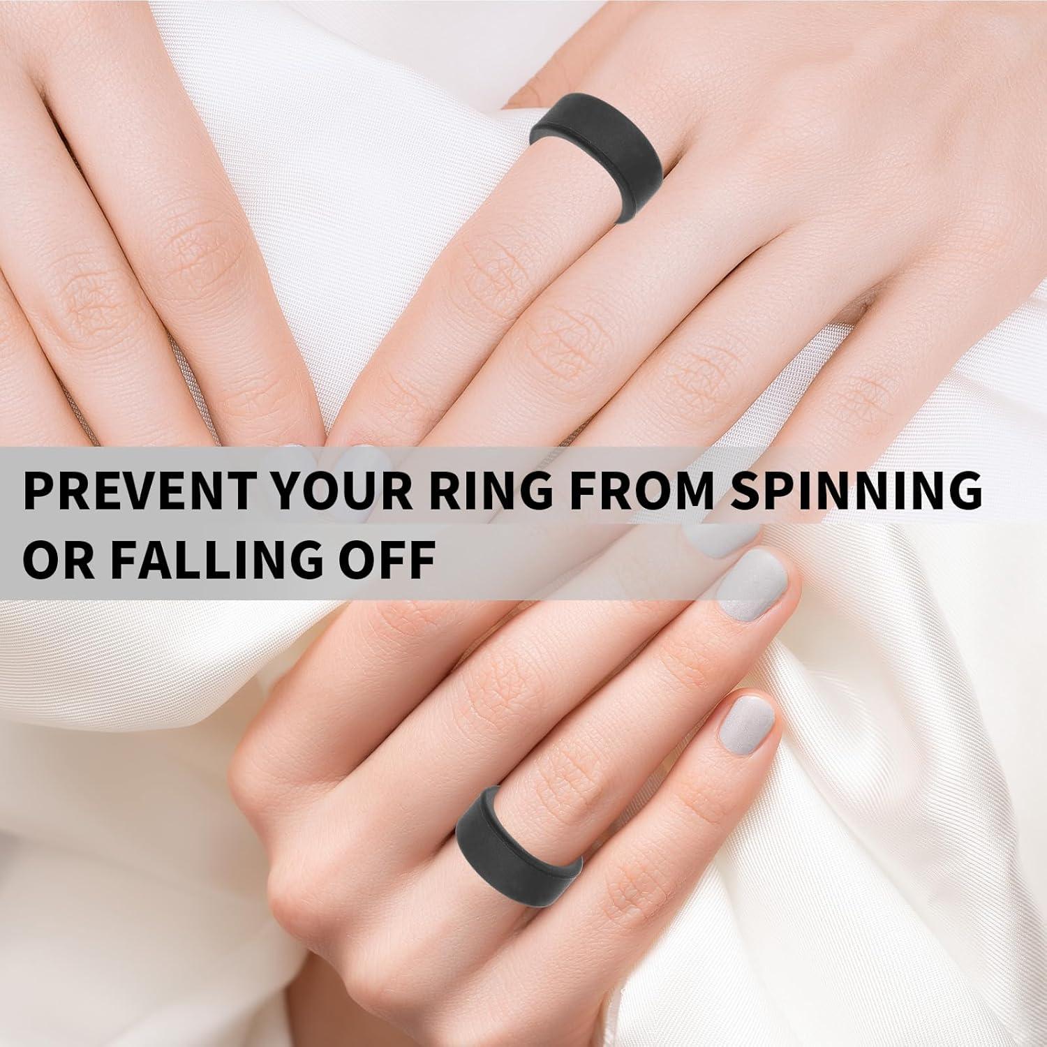 8 Hojas Ajustadores de Tamaño de Anillo Silicona Transparente