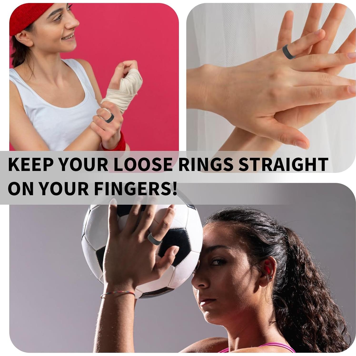 8 Hojas Ajustadores de Tamaño de Anillo Silicona Transparente