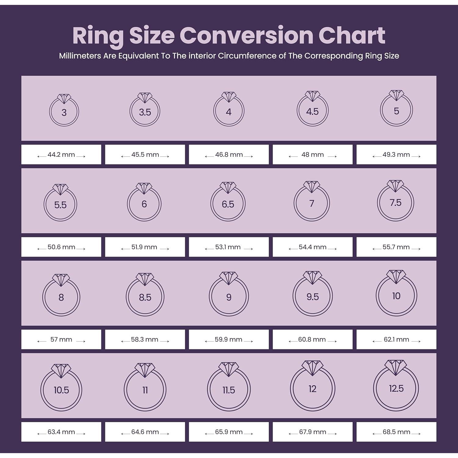 Herramienta de Medición de Tamaño de Anillo Diamond Domain 3-12