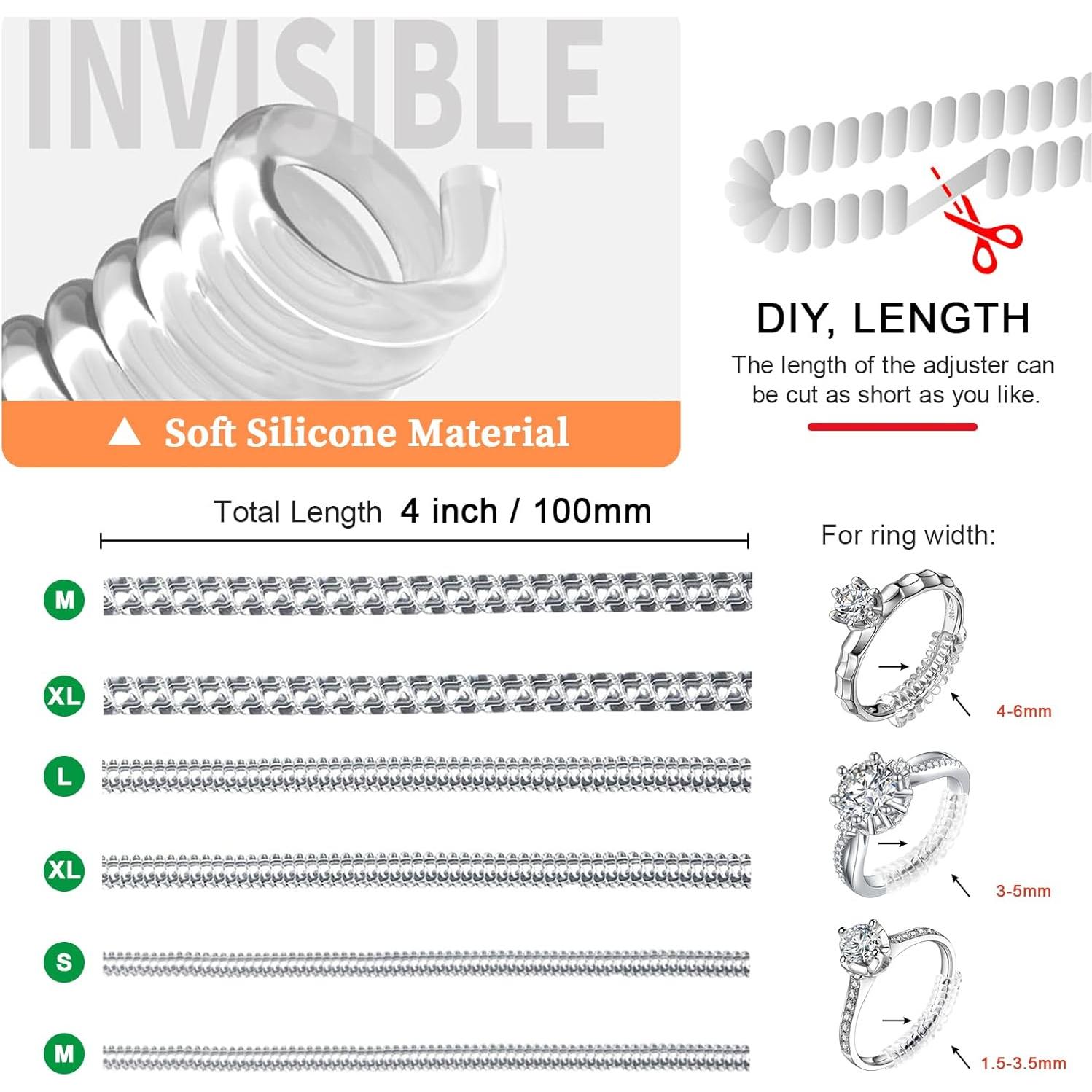 Ajustador de Talla de Anillo Coopache - 14 Piezas, Silicona