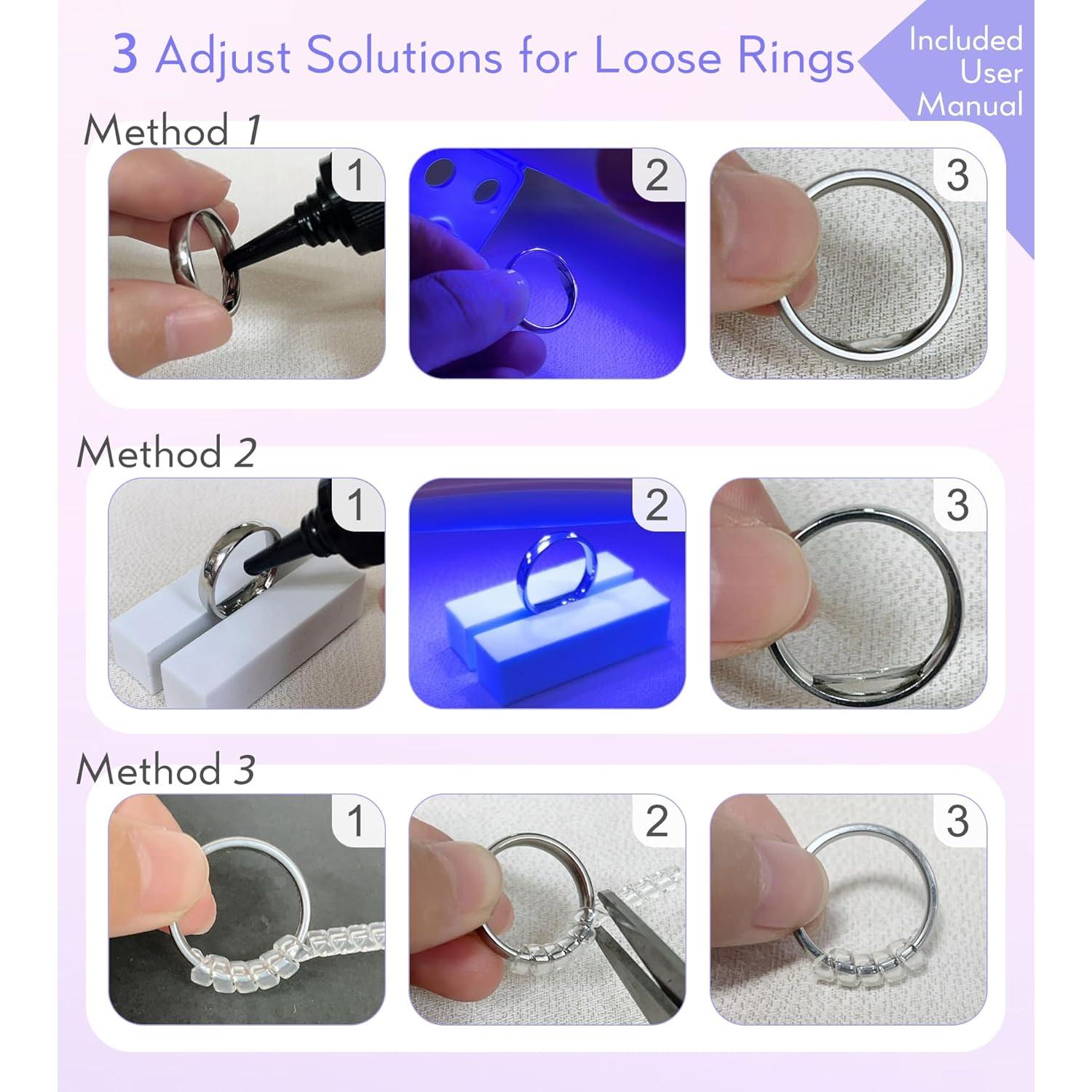 CIZULFY Kit Ajustador de Talla de Anillo Invisible 10g