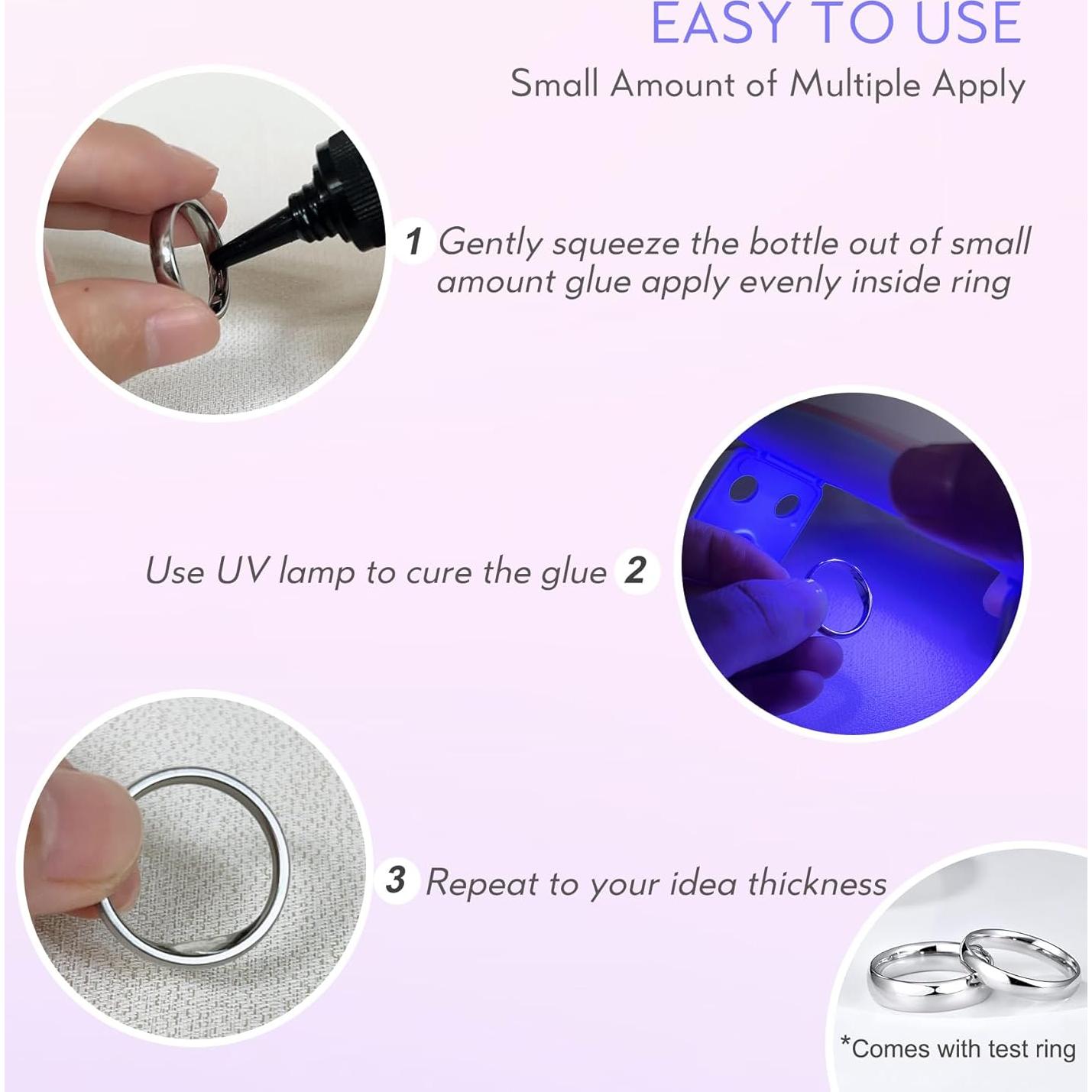 CIZULFY Kit Ajustador de Talla de Anillo Invisible 10g