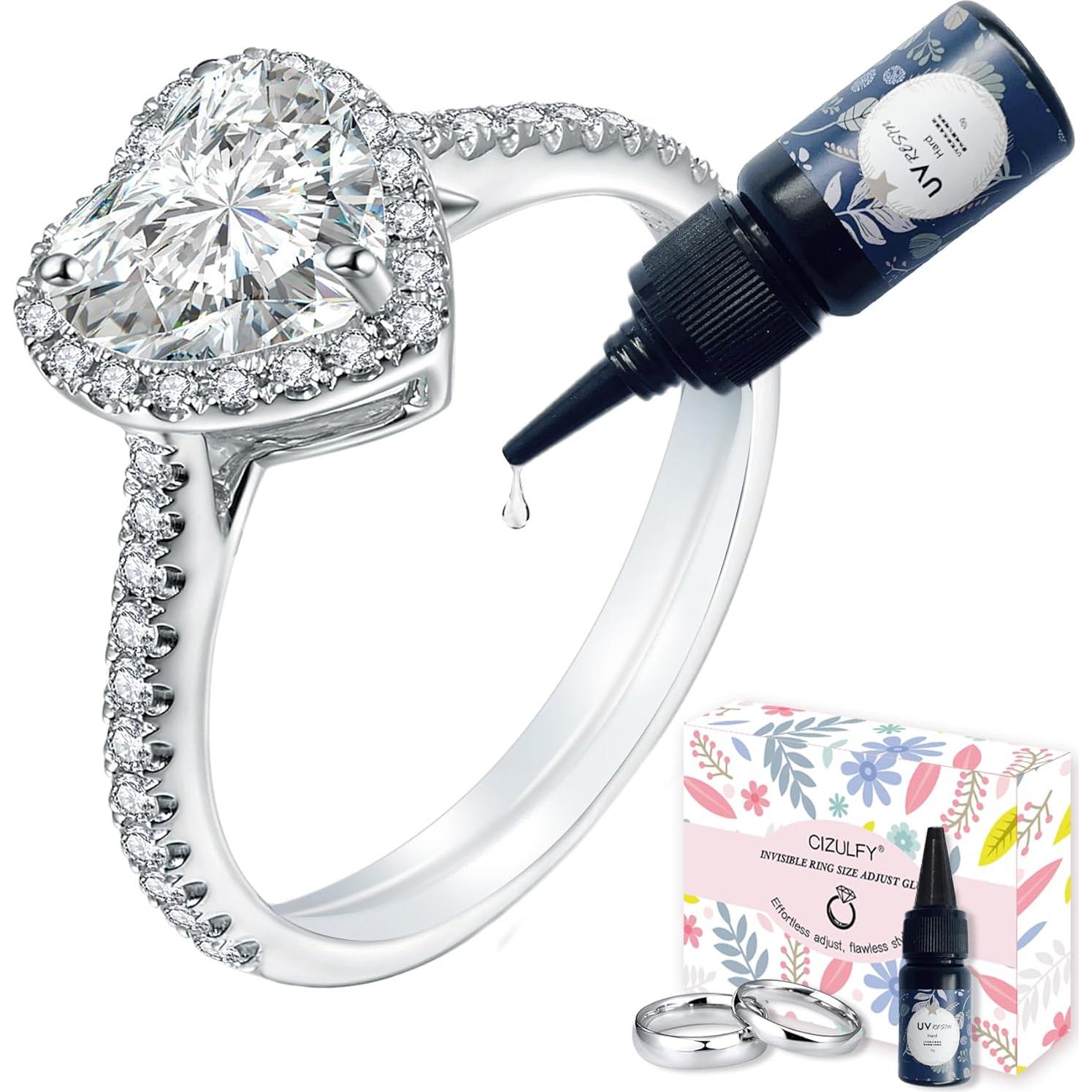 CIZULFY Kit Ajustador de Talla de Anillo Invisible 10g