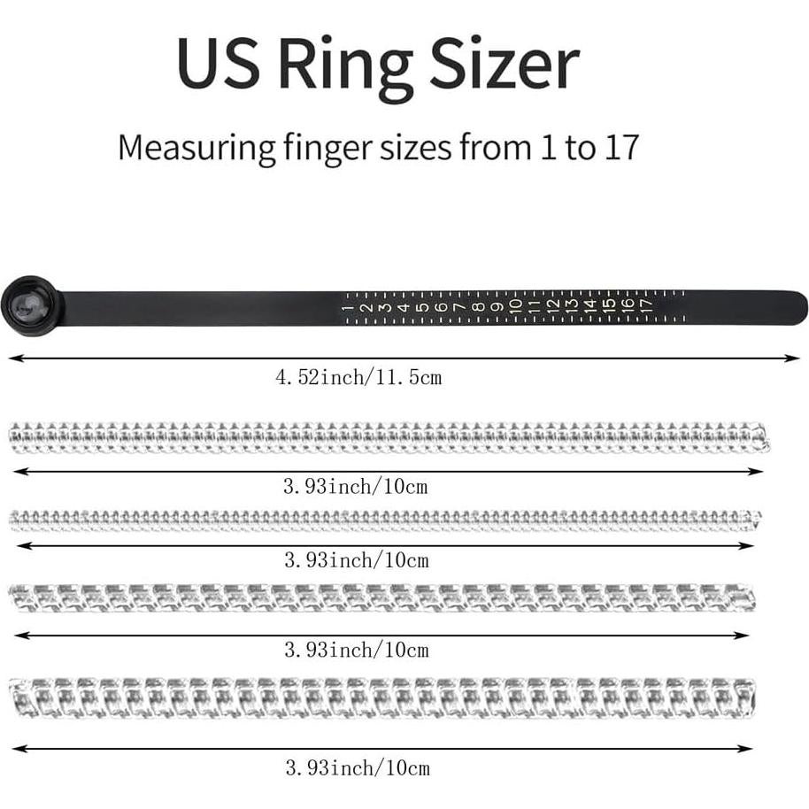 Juego de Medición de Tamaño de Anillo TUNQISM 7 Piezas
