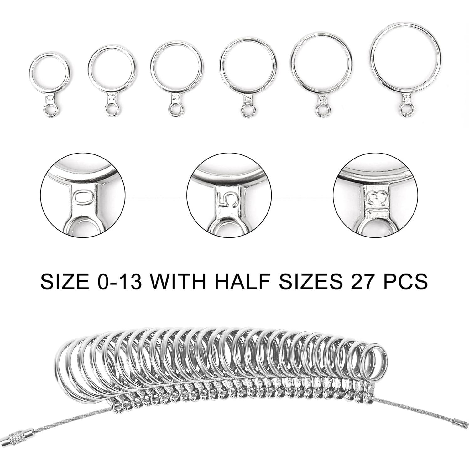 Juego de Medición de Tamaño de Anillo TUNQISM 7 Piezas