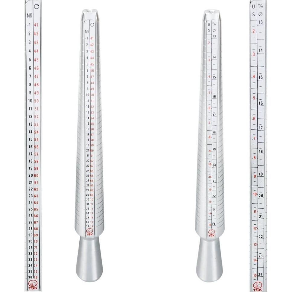 MOJUN Anillo Medidor de Dedo y Mandril 27 Piezas Plata