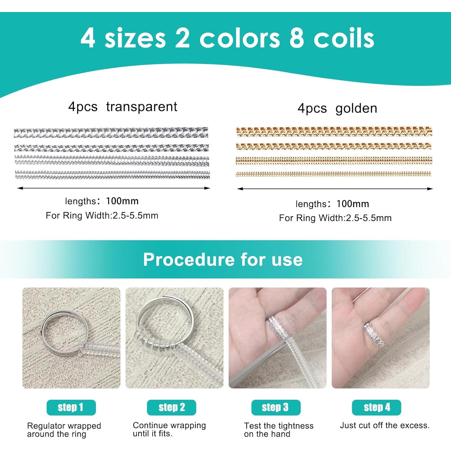 Ajustador de Talla de Anillo Abcdmm - Paquete de 16 Unidades