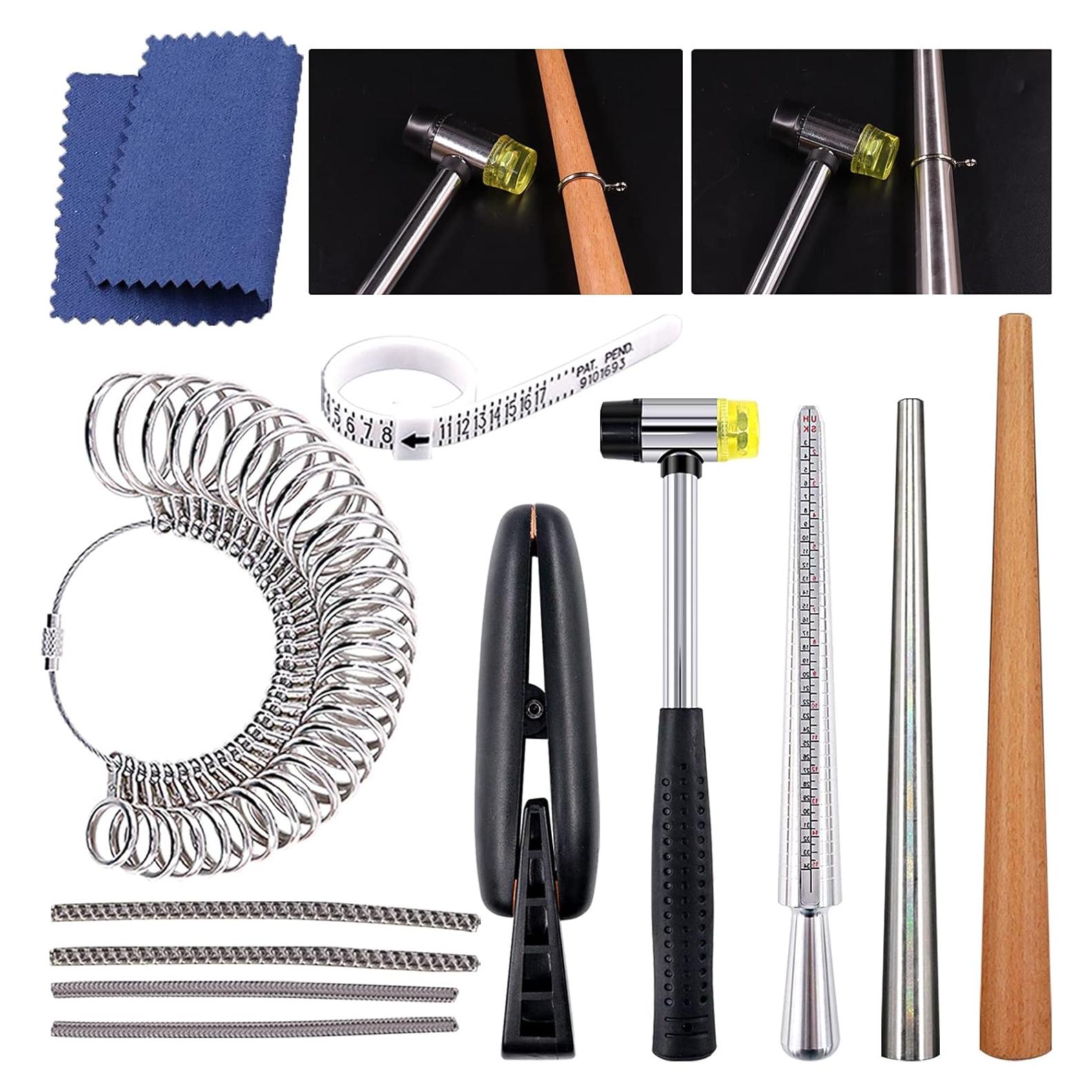 Kit de Herramientas de Medición de Tamaño de Anillo Wokape 12 Piezas