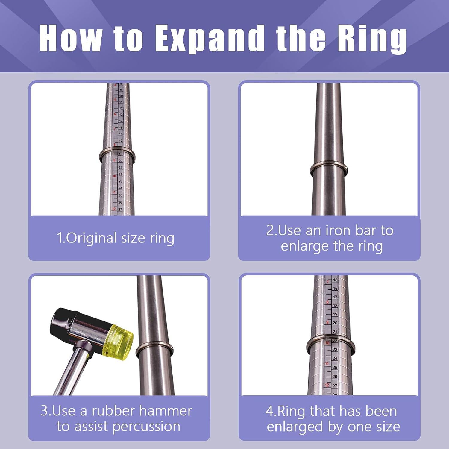 Kit de Herramientas de Medición de Tamaño de Anillo Wokape 12 Piezas