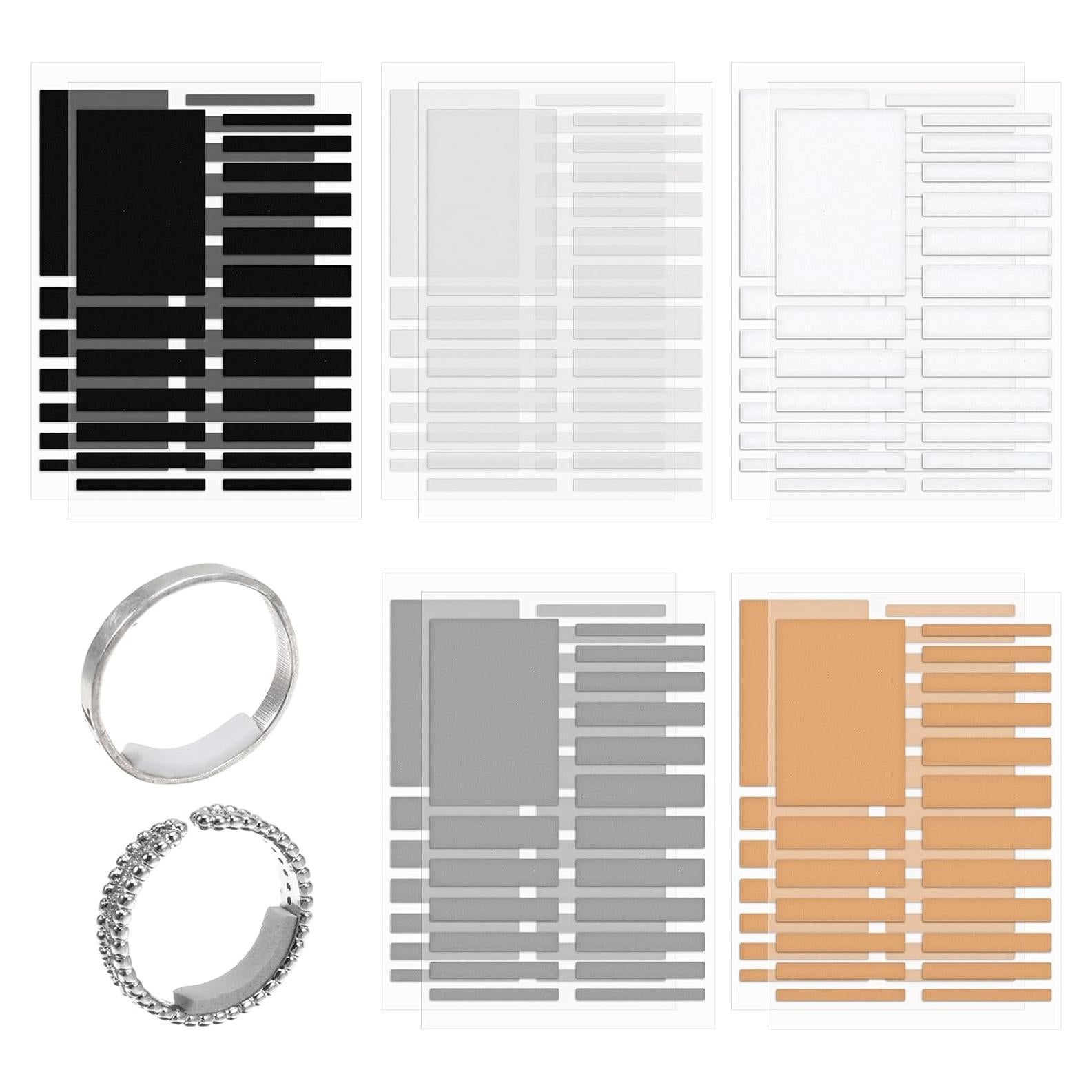 10 Sheets Ring Sizer Adjuster for Loose Rings Women 190pcs Invisible Ring Size Adjusters Soft Ring Guards Resizer for Men EVA Stickers Ring Spacer Stickers Jewelry Sizer Tightener Fit Wide Rings Tool