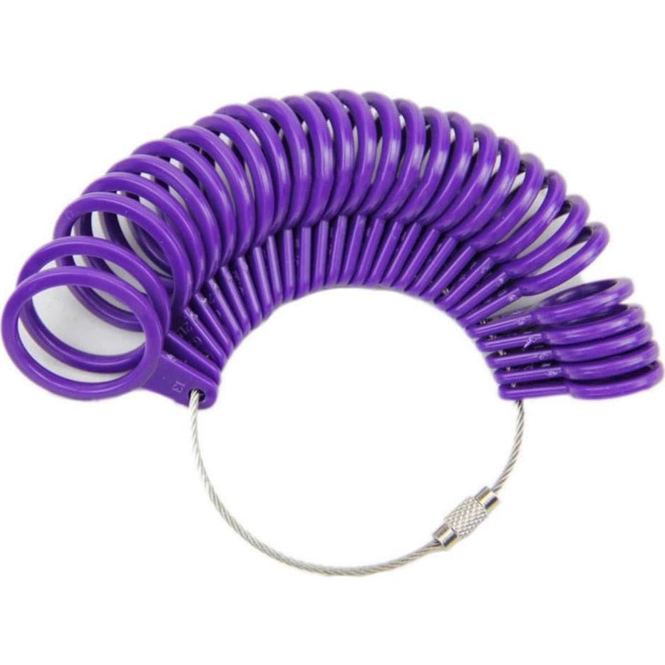 Kit de Medición de Dedos para Anillos AKOK Morado 27 Gauge