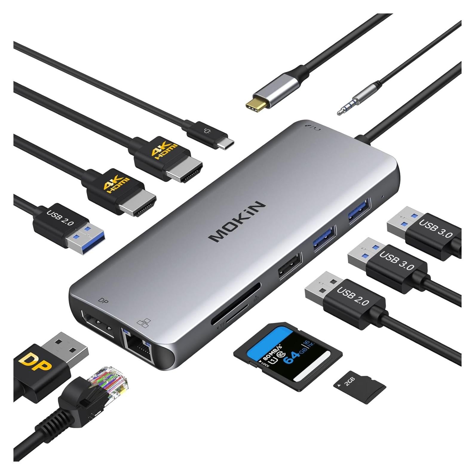 Estación de Acoplamiento USB C 12 en 1 C-Smartlink 4K HDMI
