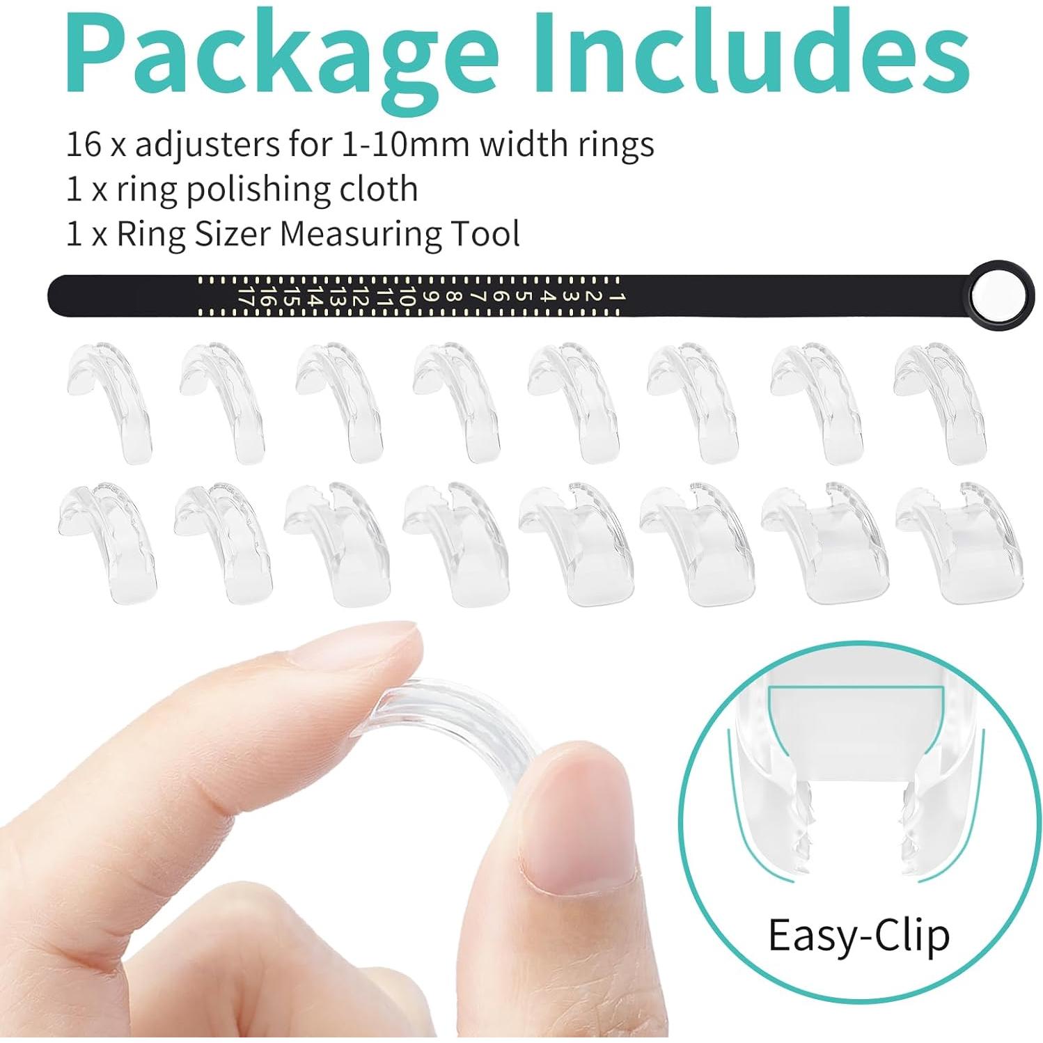 Ajustadores de Anillos Ottemax, Paquete de 16, 8 Tamaños