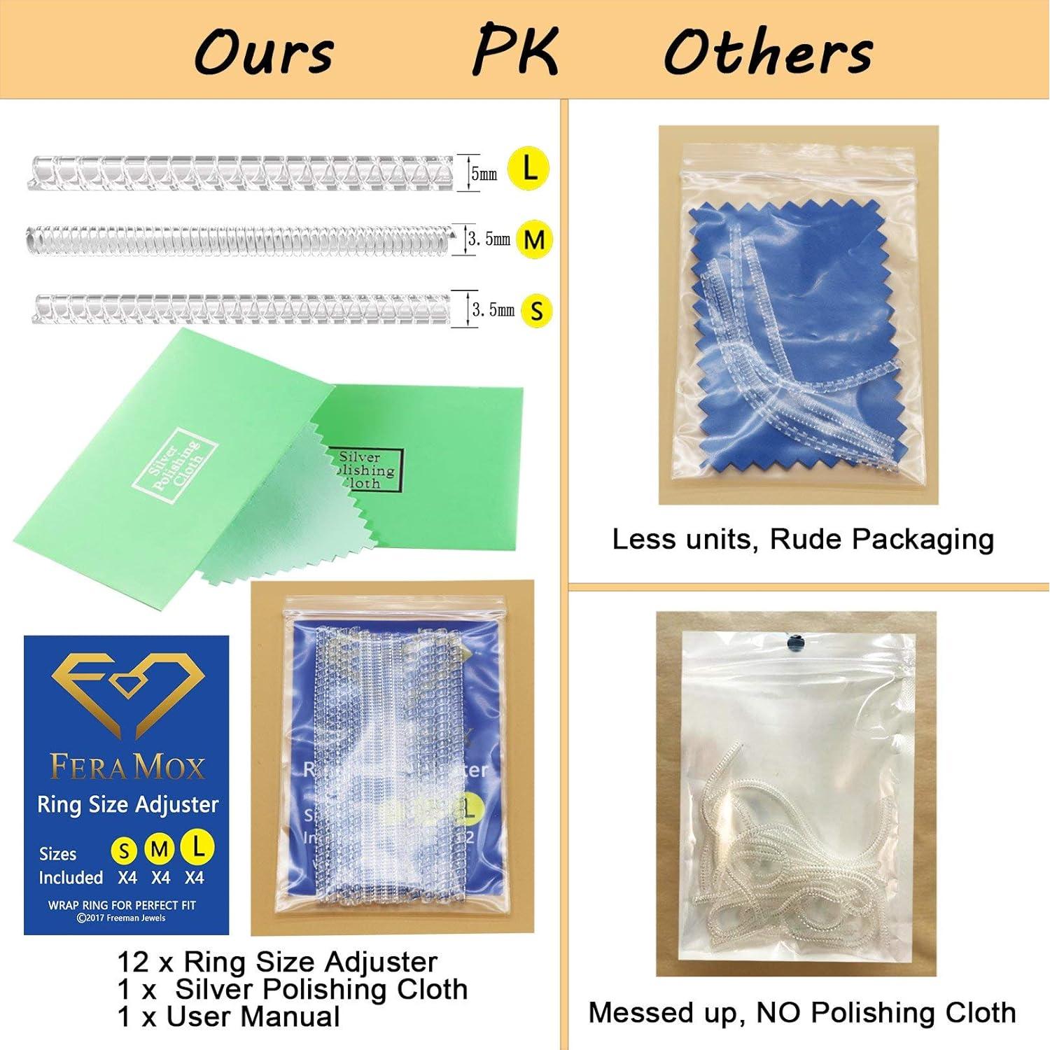 Ajustador de Tamaño de Anillo Invisible Feramox 12PCS