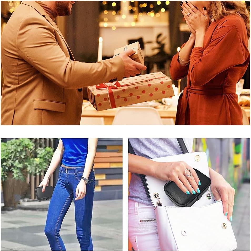 Caja de Joyería de Viaje Hatori Mini Cuero PU Negra