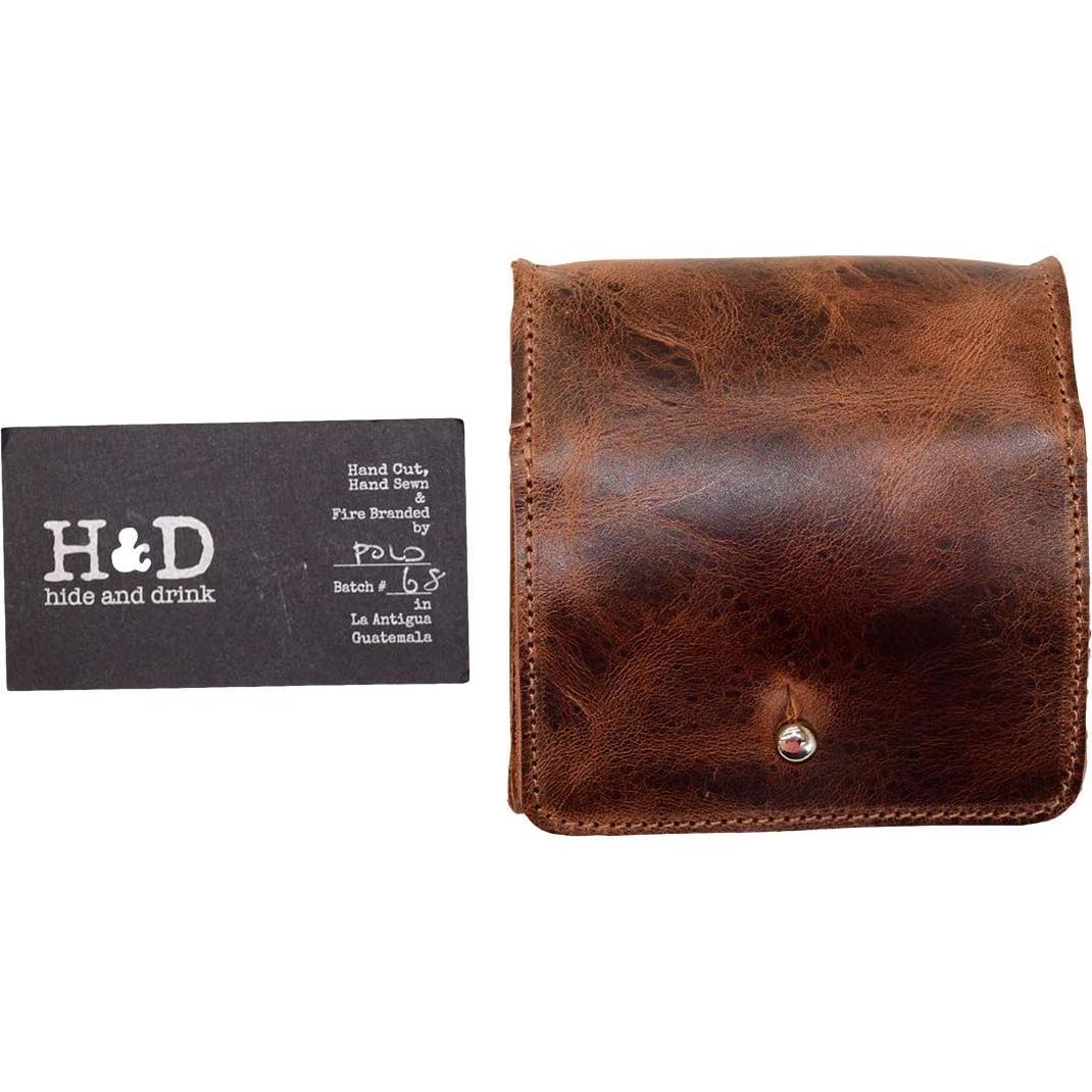 Bolsa de Joyería Mini Hide & Drink en Cuero Marrón Bourbon