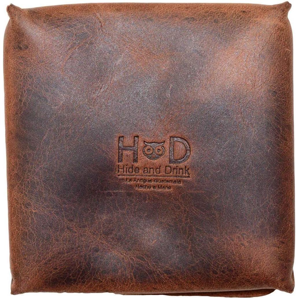 Bolsa de Joyería Mini Hide & Drink en Cuero Marrón Bourbon
