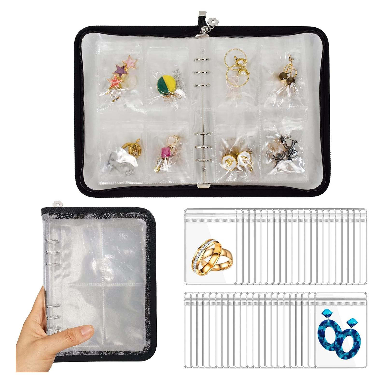 Estuche Organizador de Joyería LingLingo Negro 80 Compartimentos