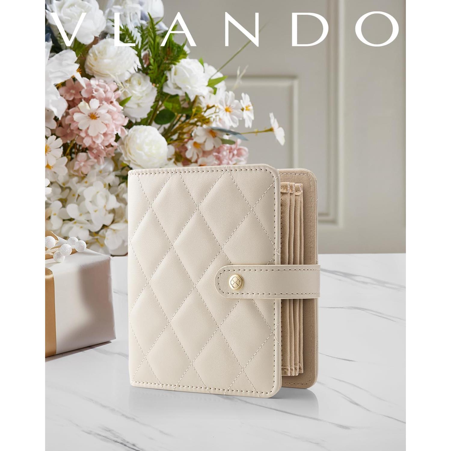 Organizador de Joyería de Viaje Vlando Blanco Crema 13.5x14.2 cm