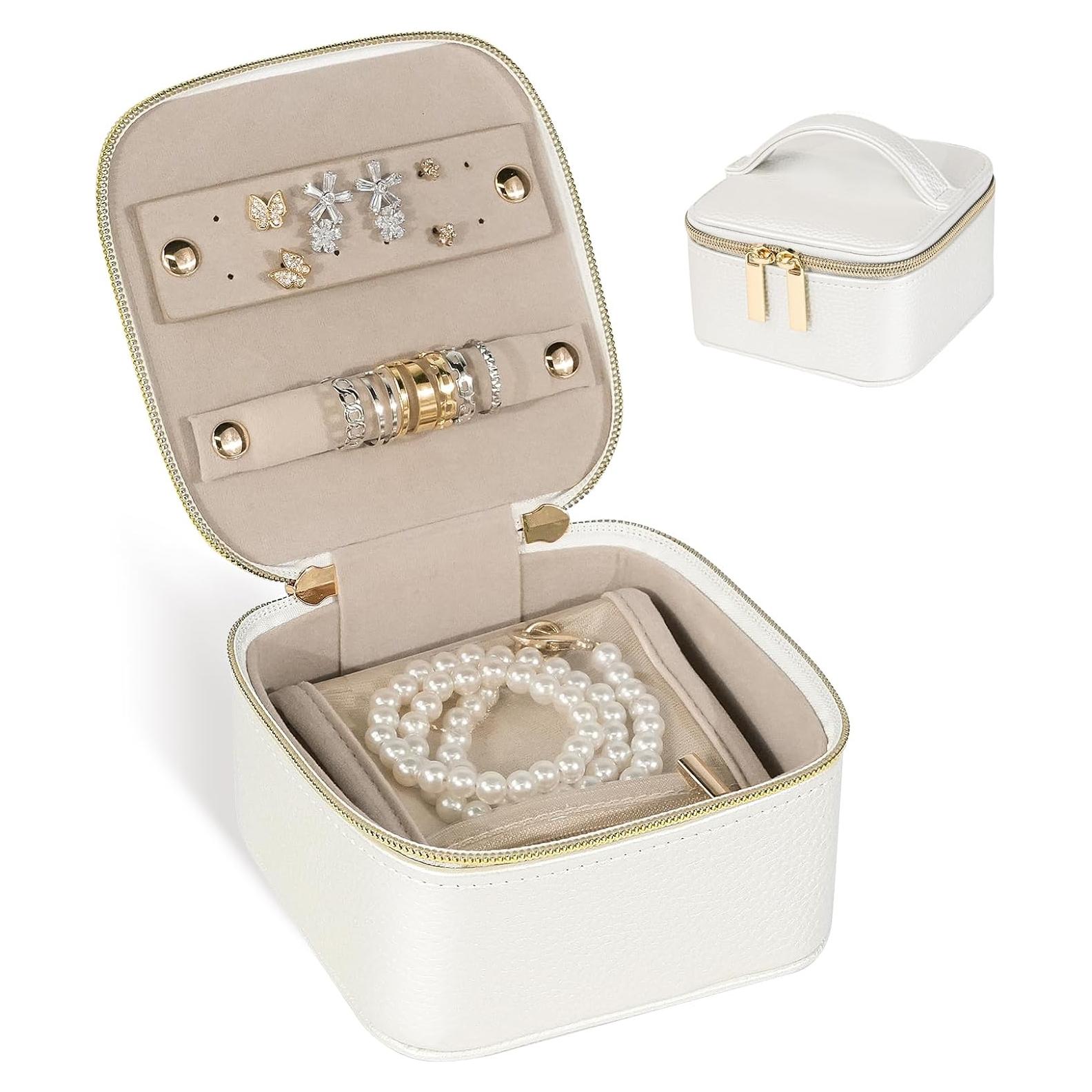 Organizador de Joyería Pequeño Gifturbo - Estuche de Viaje Blanco