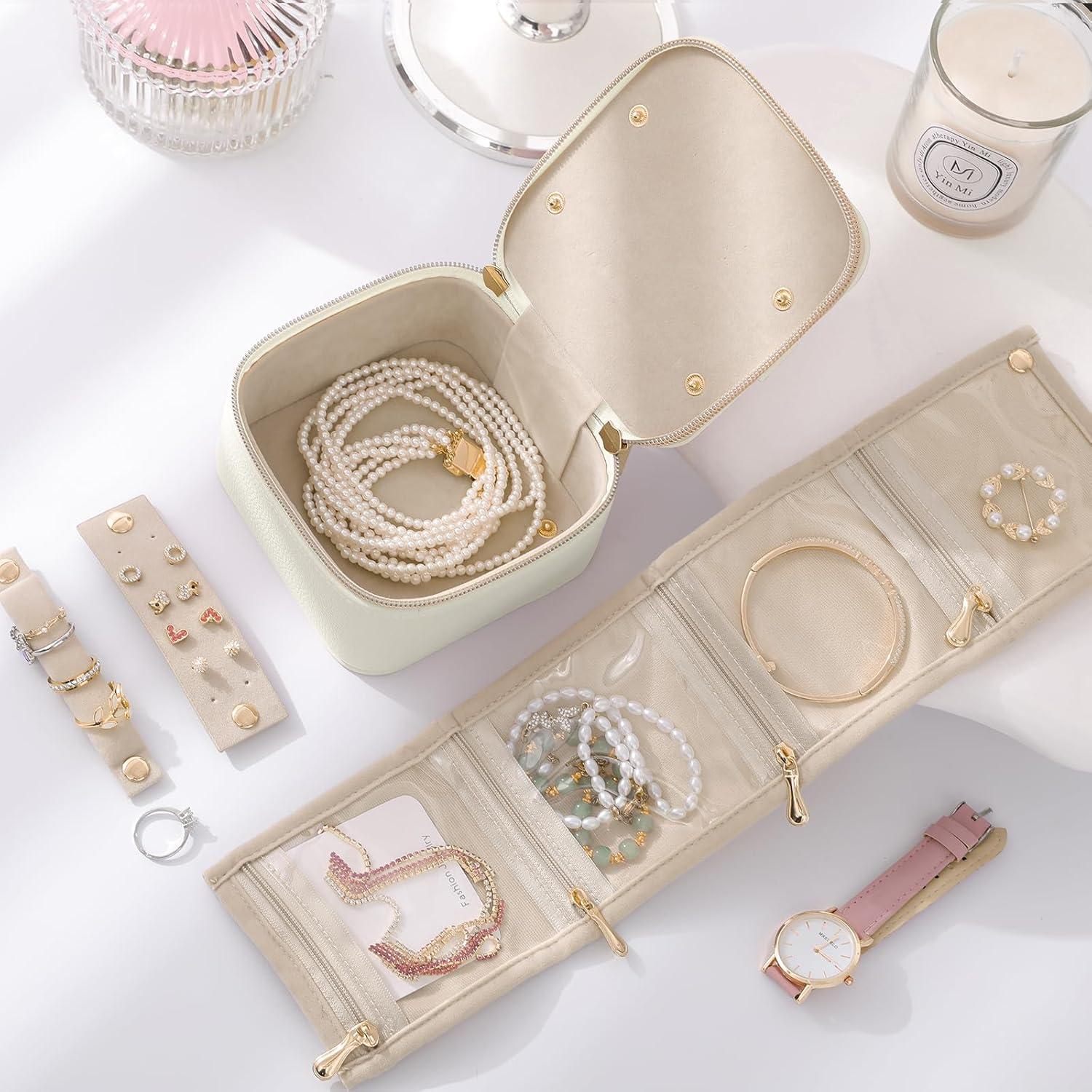 Organizador de Joyería Pequeño Gifturbo - Estuche de Viaje Blanco