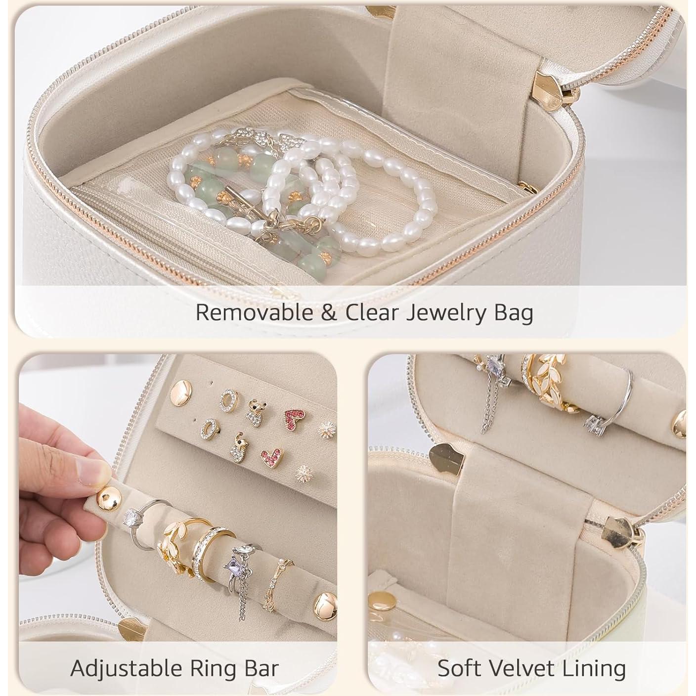 Organizador de Joyería Pequeño Gifturbo - Estuche de Viaje Blanco