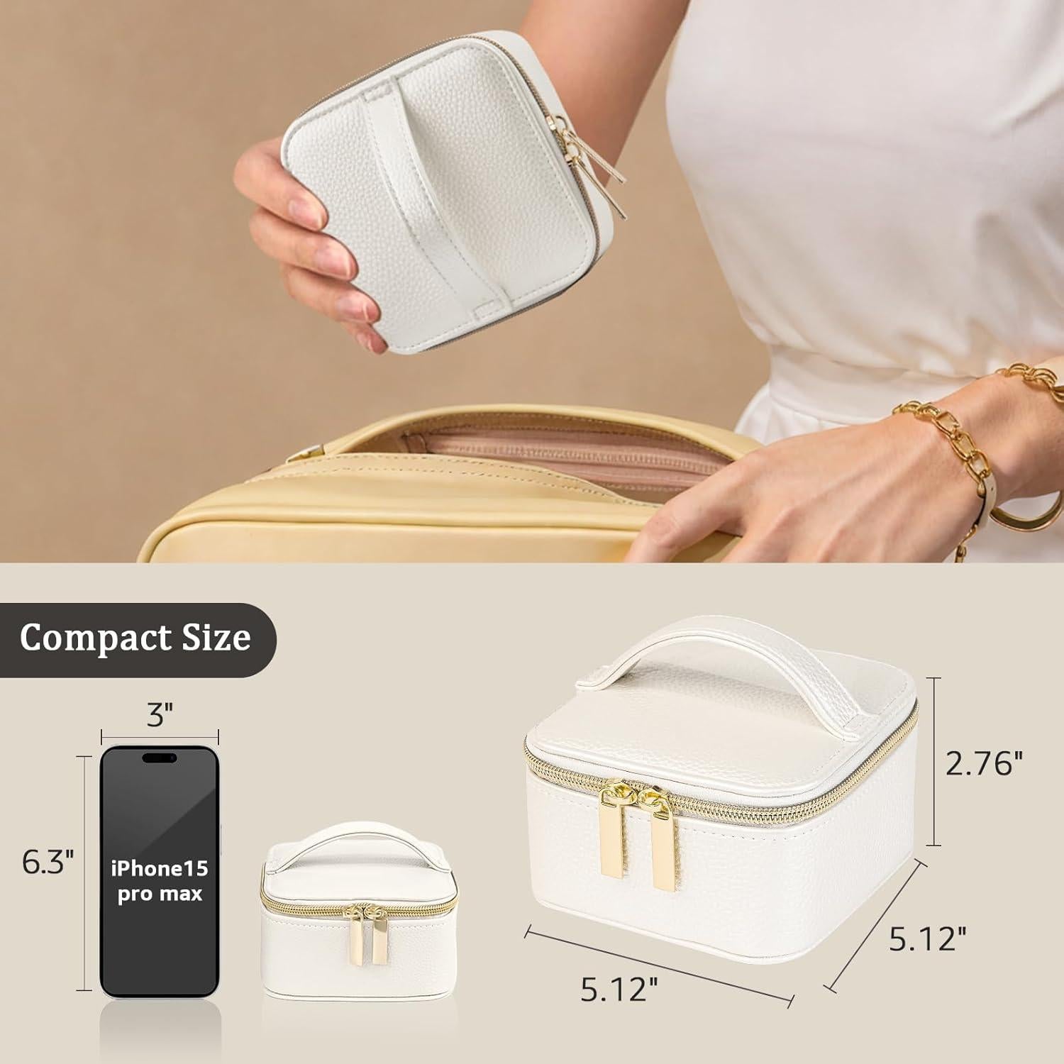 Organizador de Joyería Pequeño Gifturbo - Estuche de Viaje Blanco