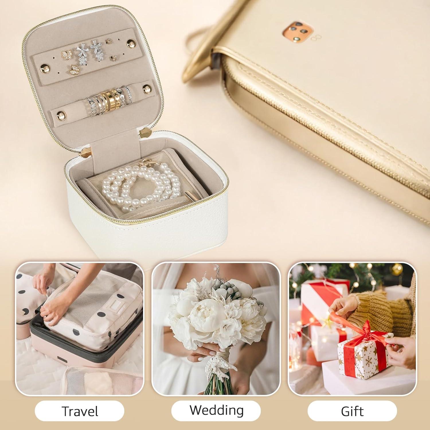 Organizador de Joyería Pequeño Gifturbo - Estuche de Viaje Blanco