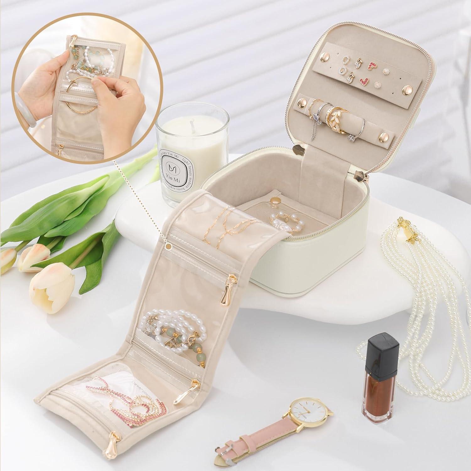 Organizador de Joyería Pequeño Gifturbo - Estuche de Viaje Blanco