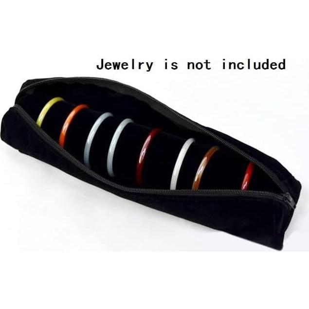 Organizador de Joyería Portátil SCikheft Terciopelo Negro 32cm