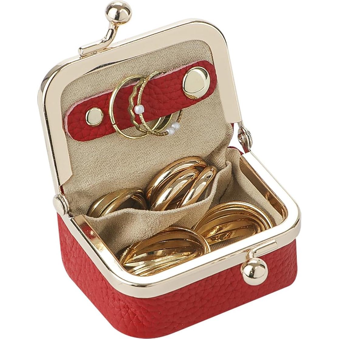 Monedero de Cuero Genuino Royal Bagger Rosa Compacto