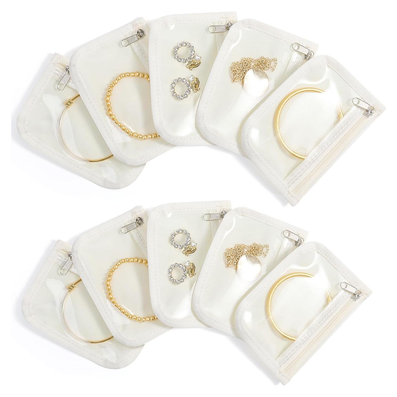 10 Bolsas de Joyería Transparente HOMEHIVE con Cremallera