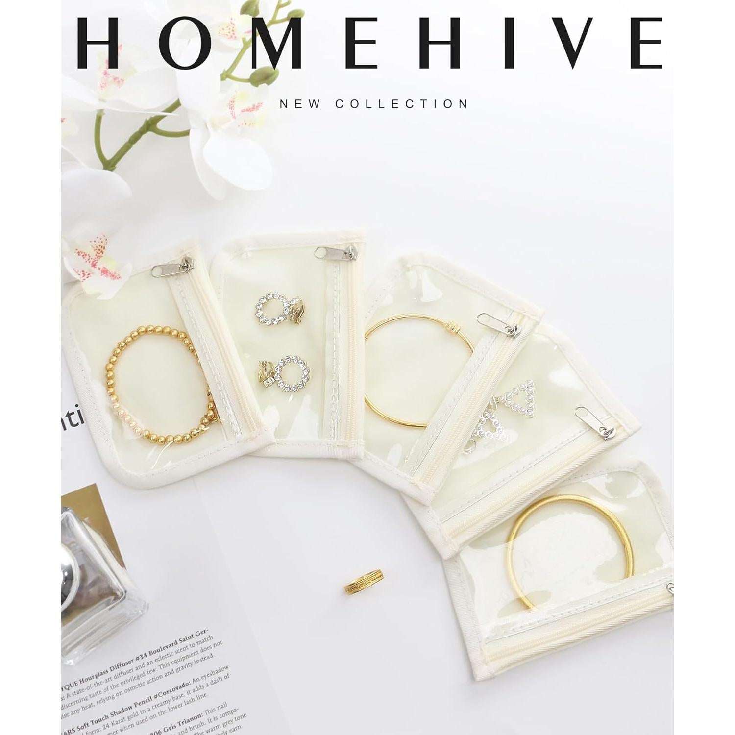 10 Bolsas de Joyería Transparente HOMEHIVE con Cremallera