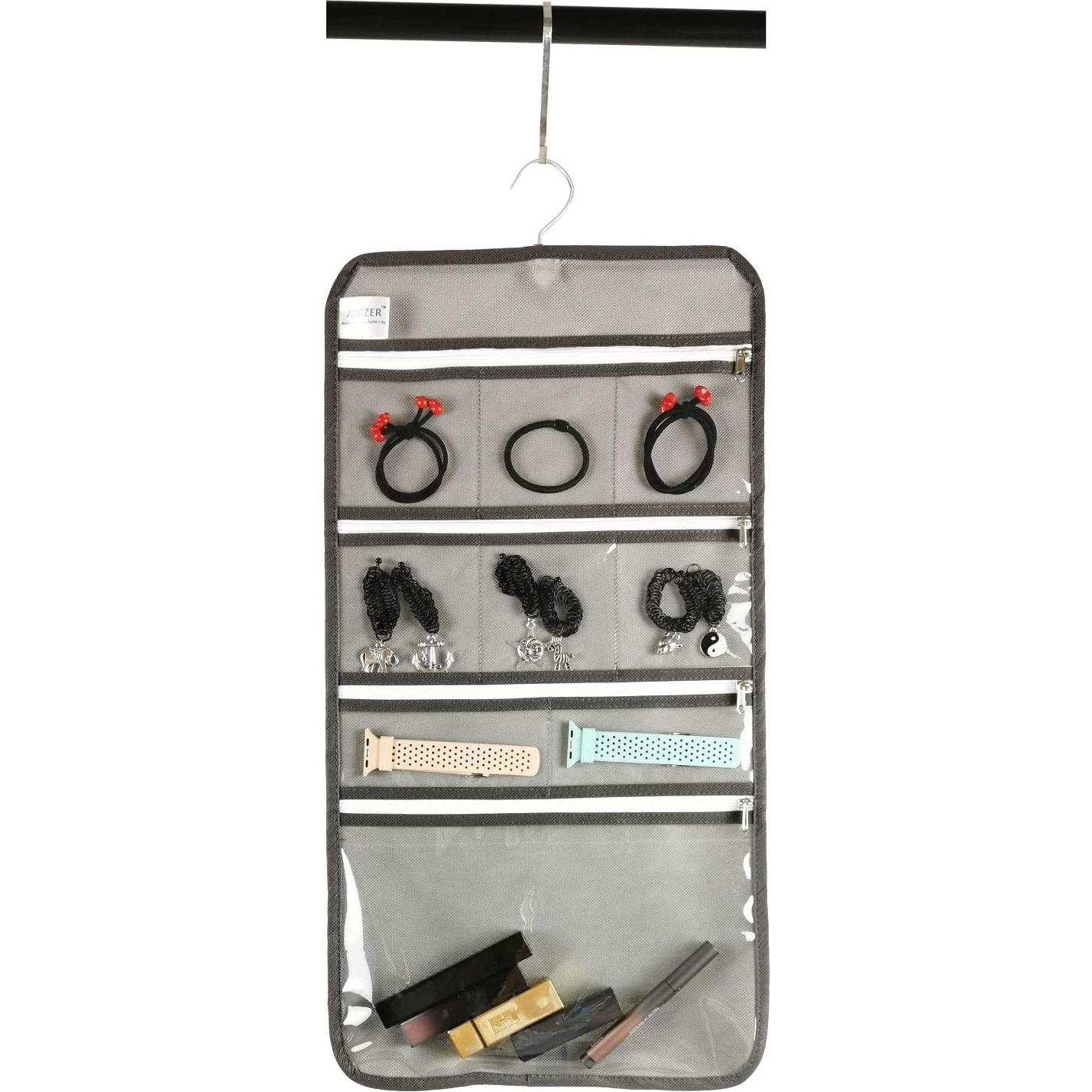 Organizador de Joyería Colgante ANIZER Gris 9 Bolsillos