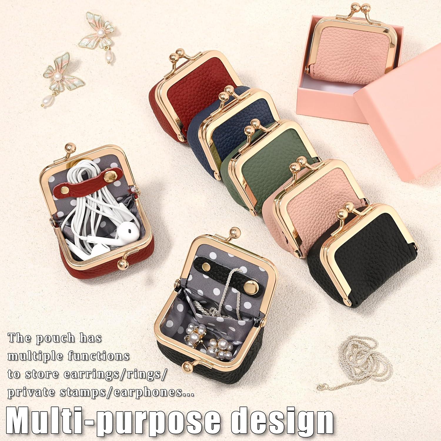 Caja de Joyería de Viaje Zivyes Mini de Cuero Azul