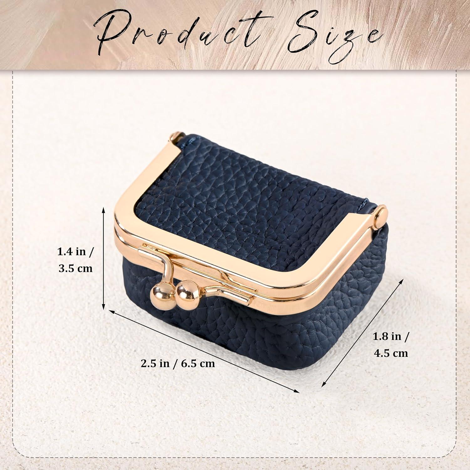 Caja de Joyería de Viaje Zivyes Mini de Cuero Azul