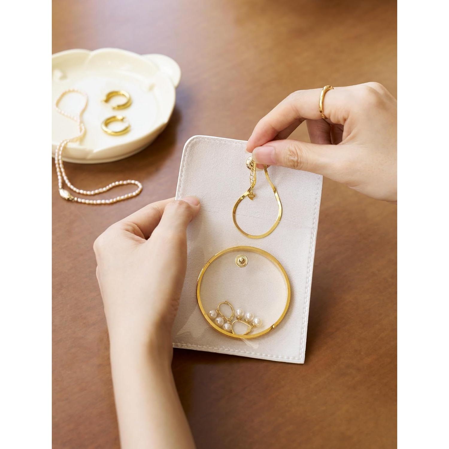 Bolsitas de Joyería Popvibe 6 Pcs Transparentes Viaje