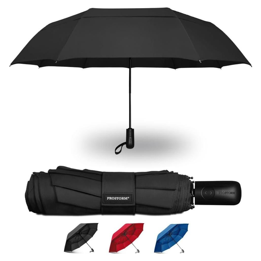 Paraguas Compacto Prostorm Automático 116 cm Resistente Viento