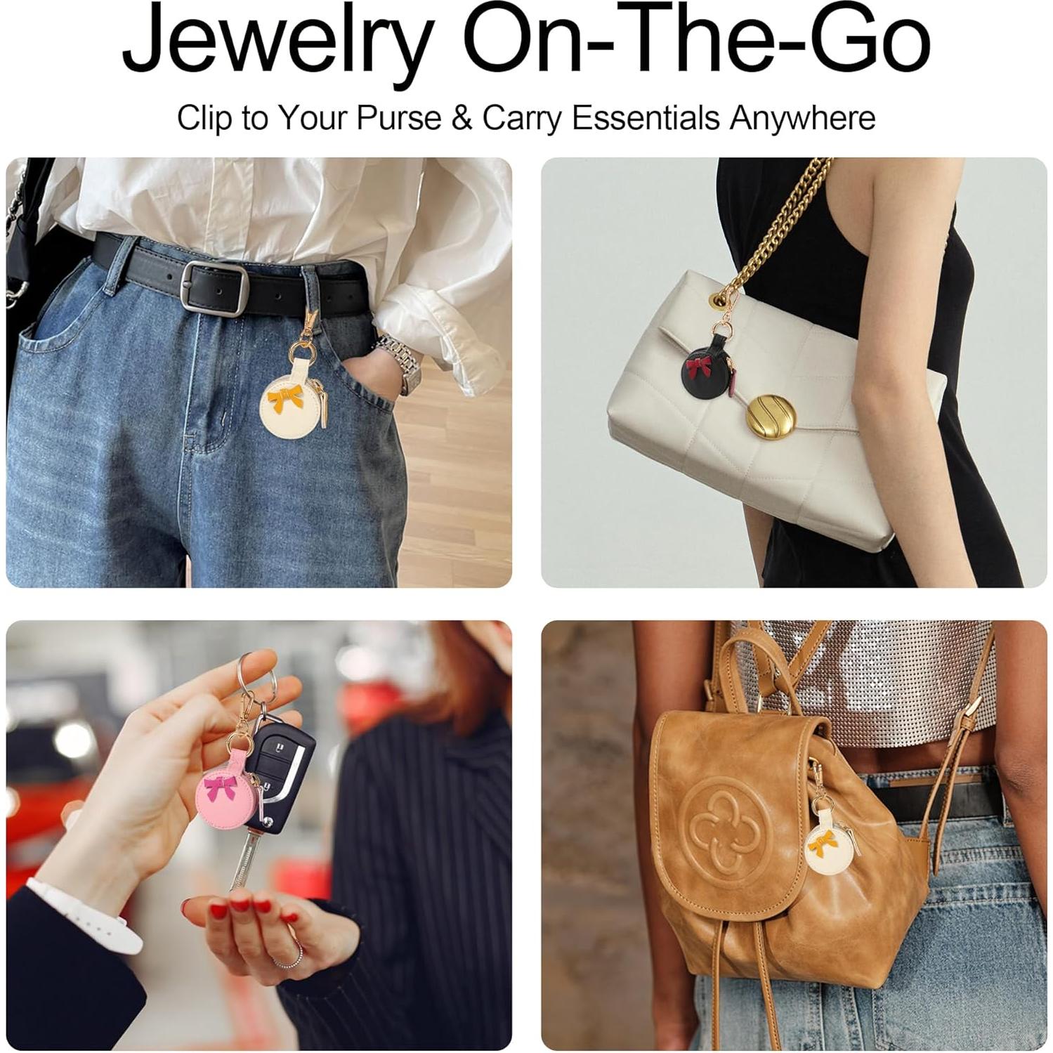 Porta Joyas de Viaje GELVTIC Estuche Cuero Sintético Amarillo