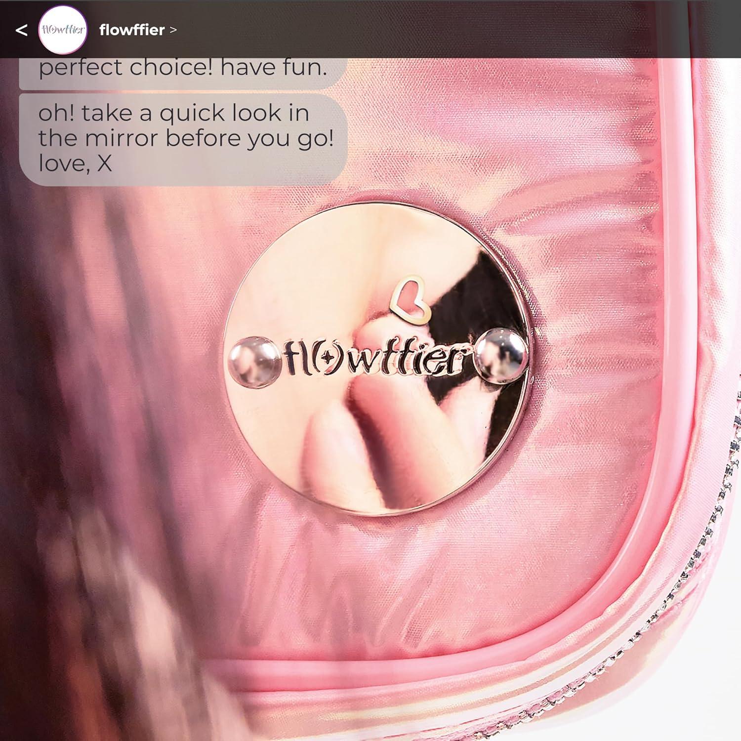 Organizador de Joyería de Viaje FLOWFFIER Rosa Holográfico 13x18cm